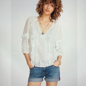 Johnny Was Ruffle Blouse XS